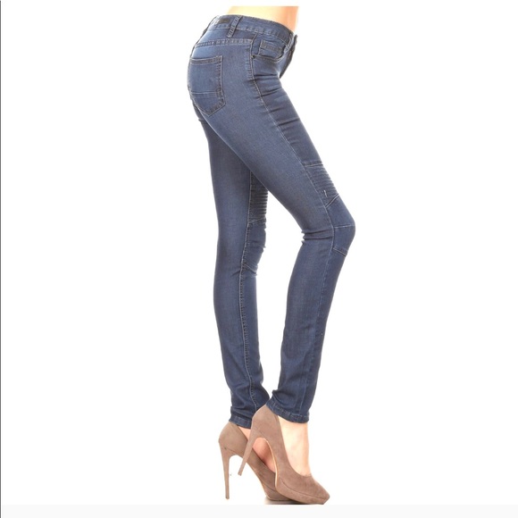 Denim Moto Skinny Jeans - Picture 3 of 3